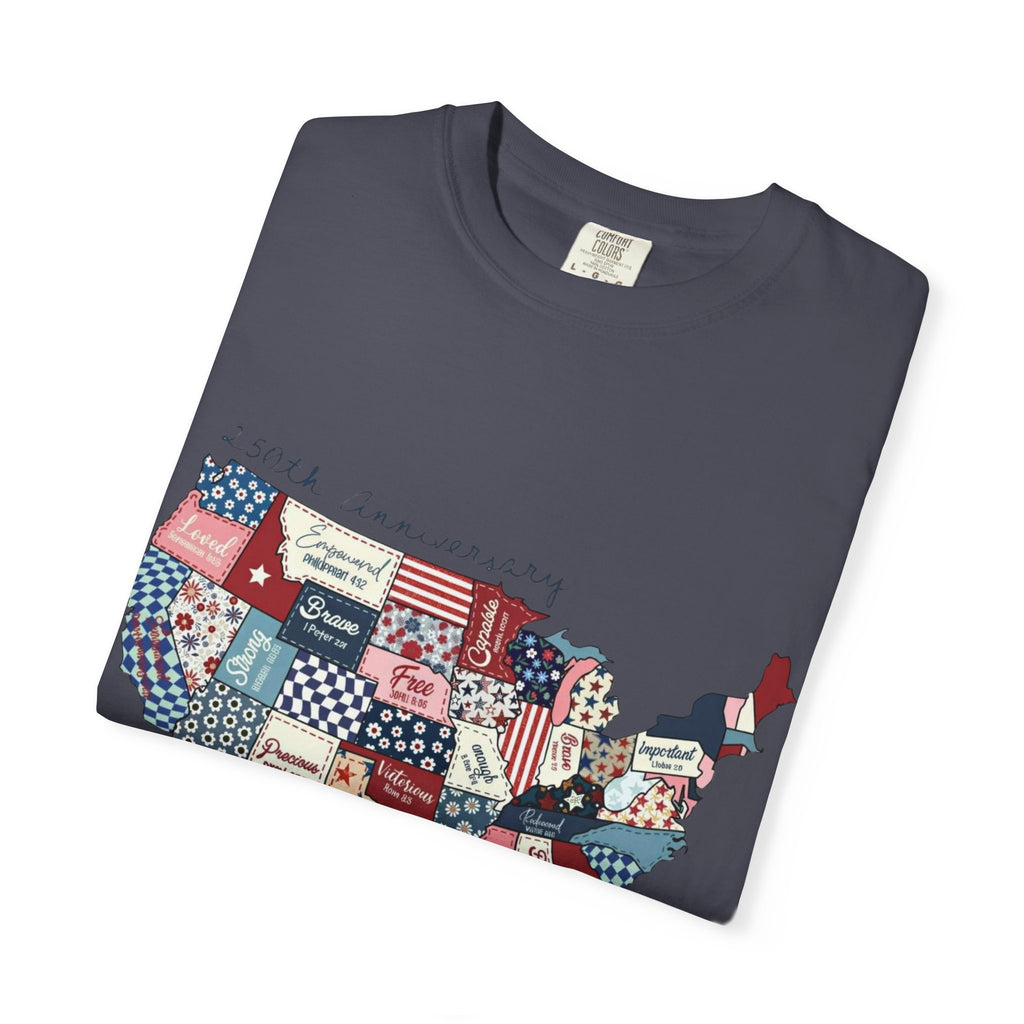 Comfort Colors- Patchwork USA Map T-Shirt