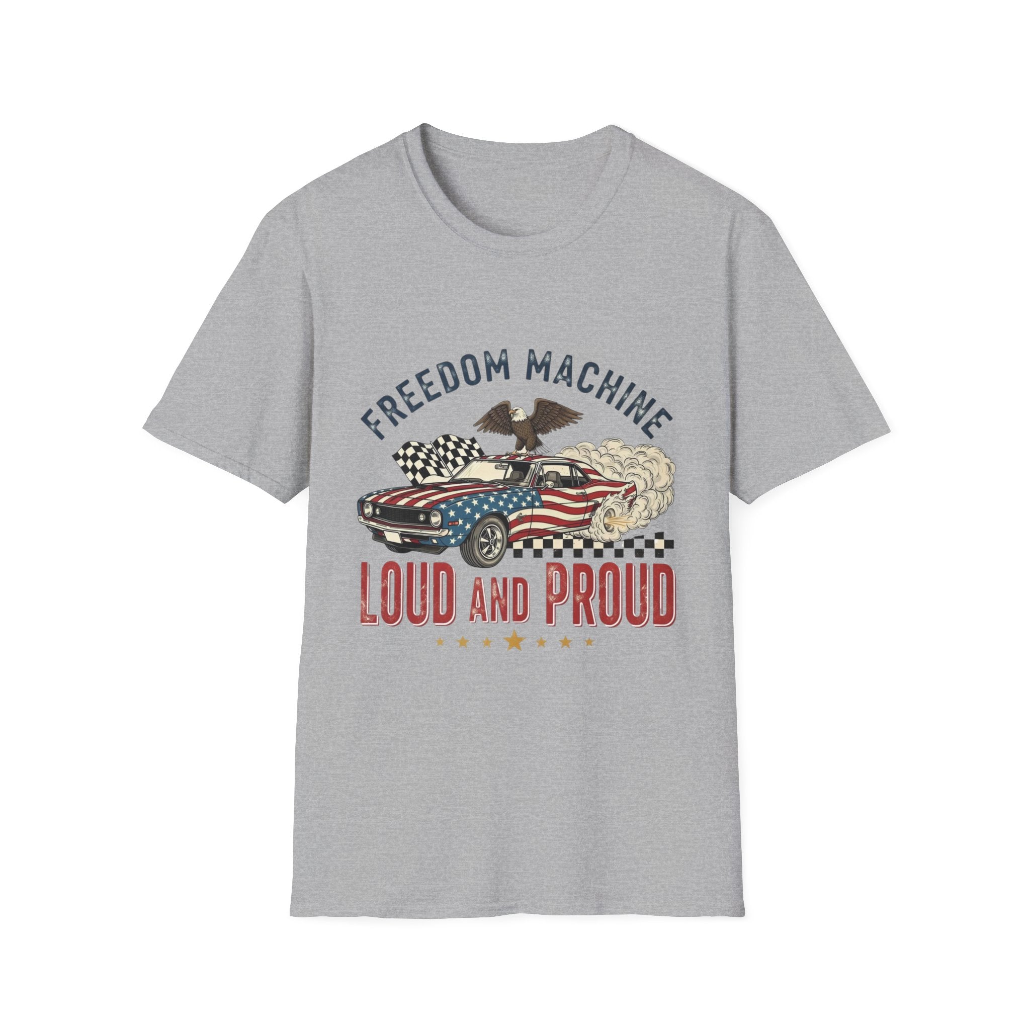 (Gildian) Freedom Machine T-Shirt — "Loud and Proud" American Flag