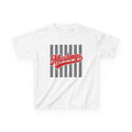 Youth- Mustangs Stripped White School Tee