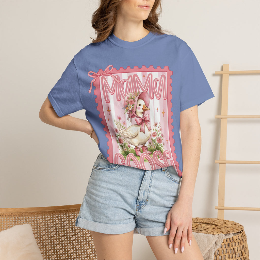 Mama Goose T-Shirt — Vintage Pink Nursery Illustration Tee