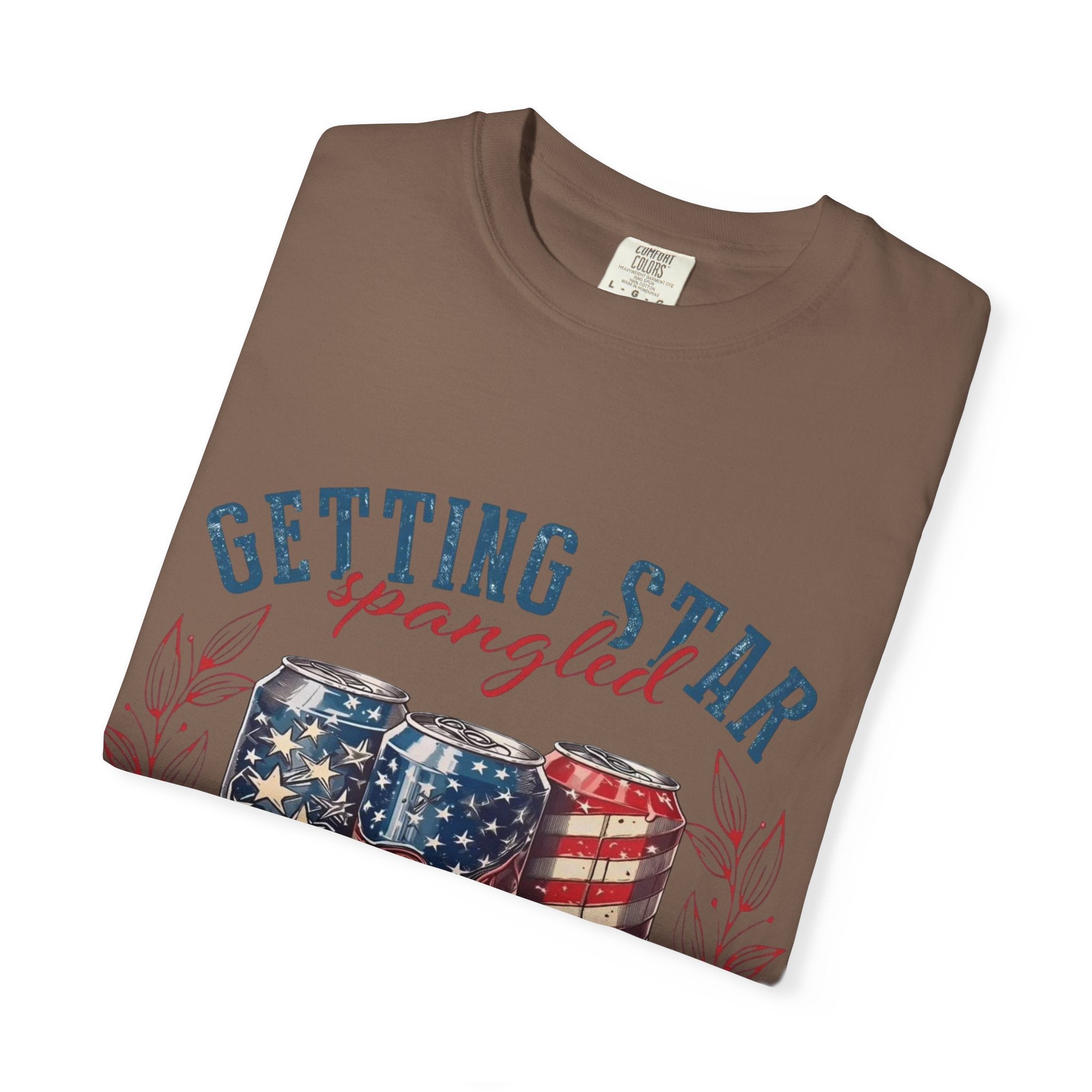 Getting Star Spangled Hammered T-Shirt — Patriotic Beer Can Graphic