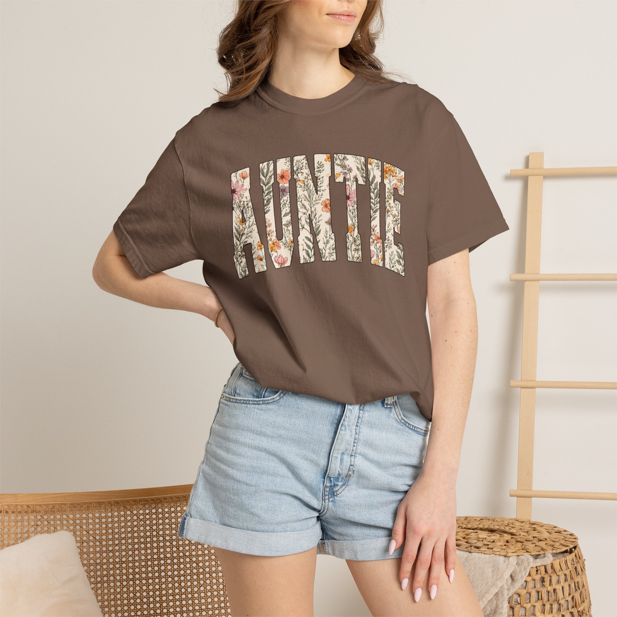 “Auntie” Floral Tee