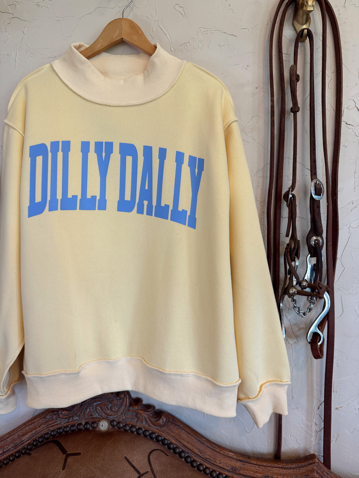 The Dillydally Mock Neck Sweatshirt