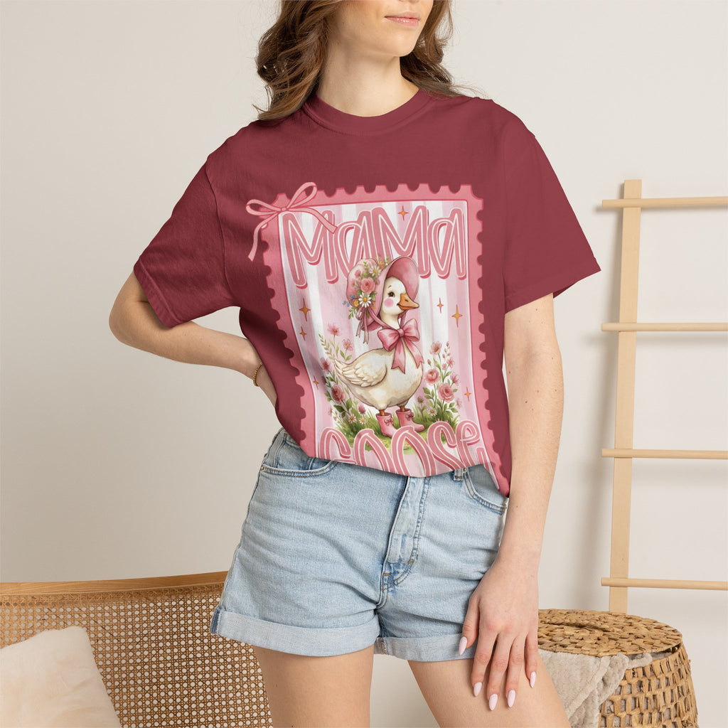 Mama Goose T-Shirt — Vintage Pink Nursery Illustration Tee