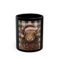 Rustic Christmas Highland Cow Mug