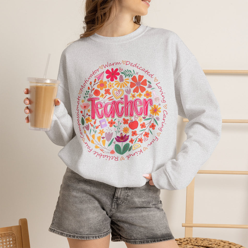 Teacher Floral Sweatshirt