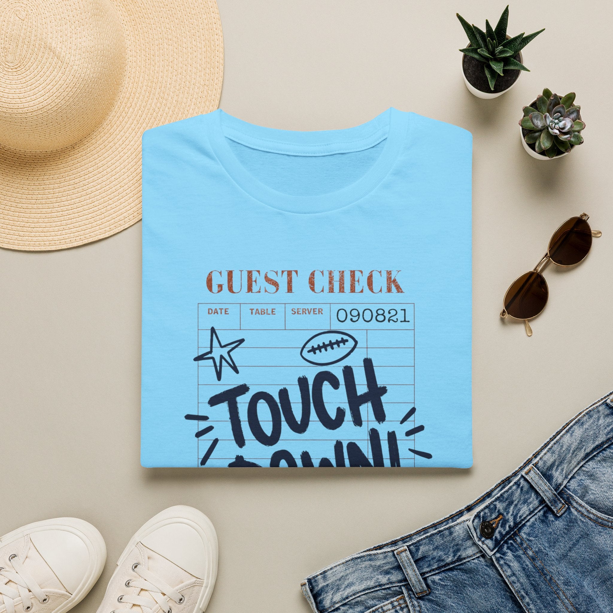 Touchdown Guest Check T-Shirt — Football Game Day Tee