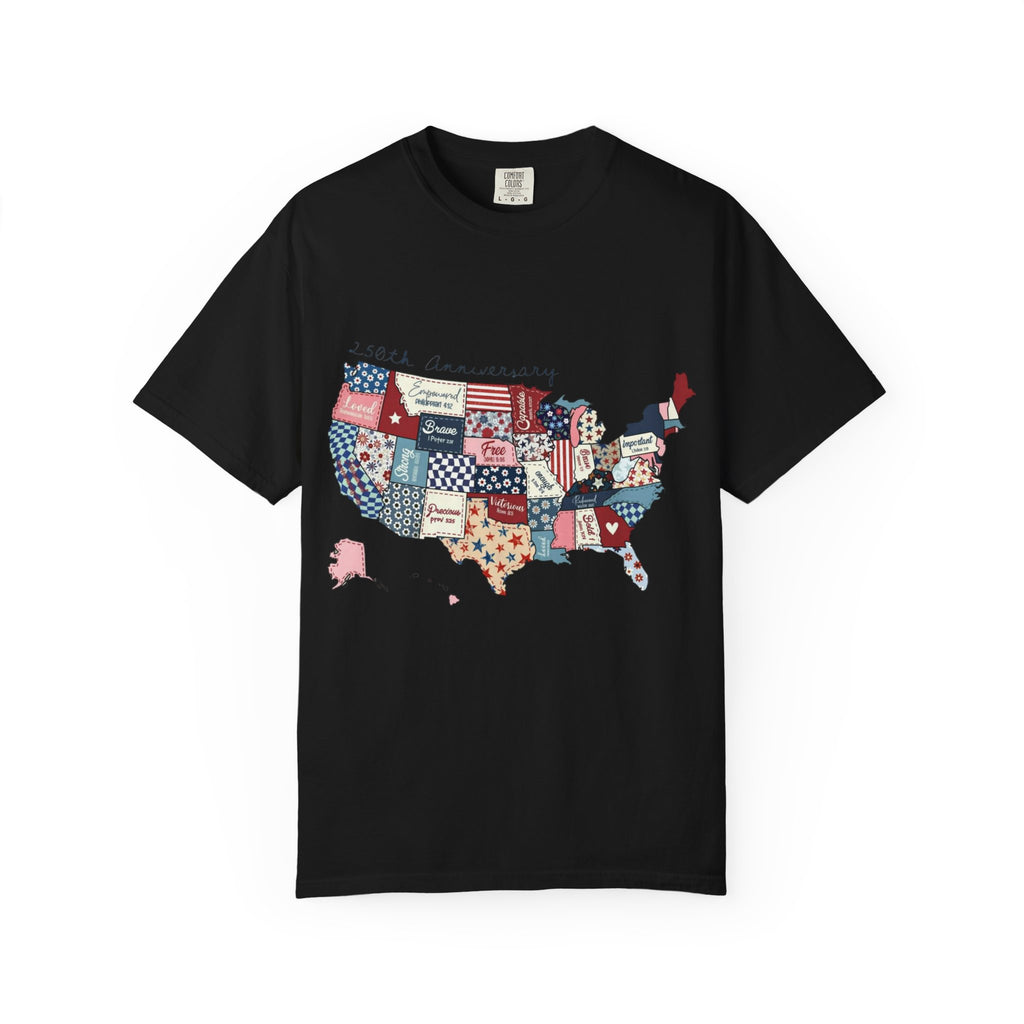 Comfort Colors- Patchwork USA Map T-Shirt