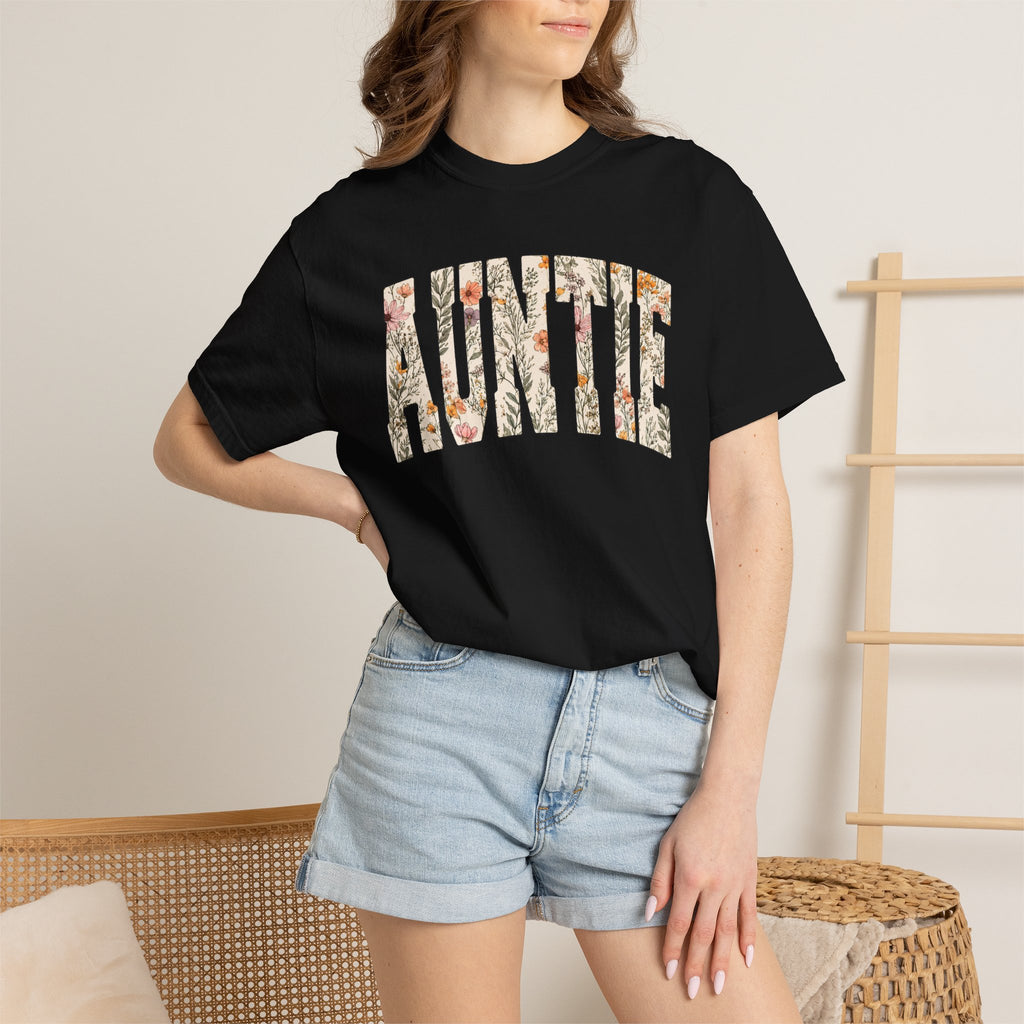 “Auntie” Floral Tee