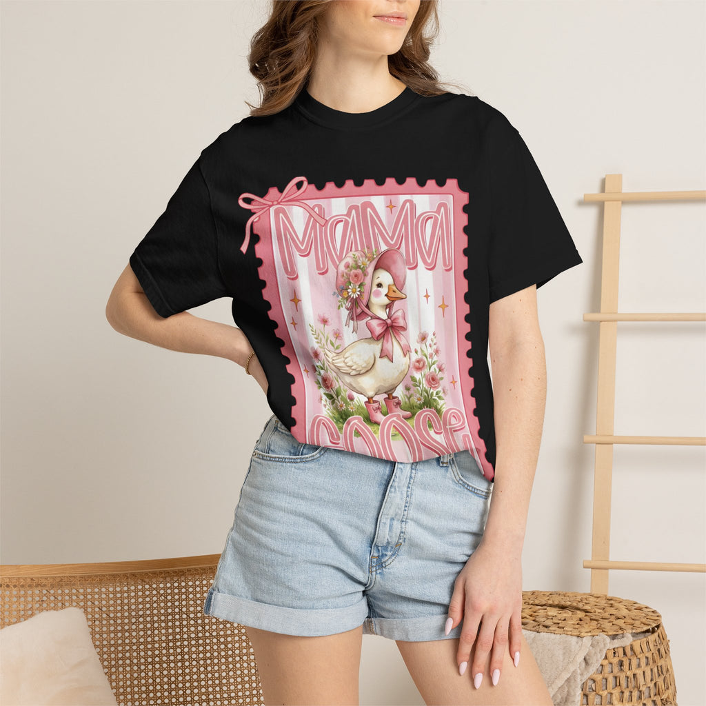 Mama Goose T-Shirt — Vintage Pink Nursery Illustration Tee