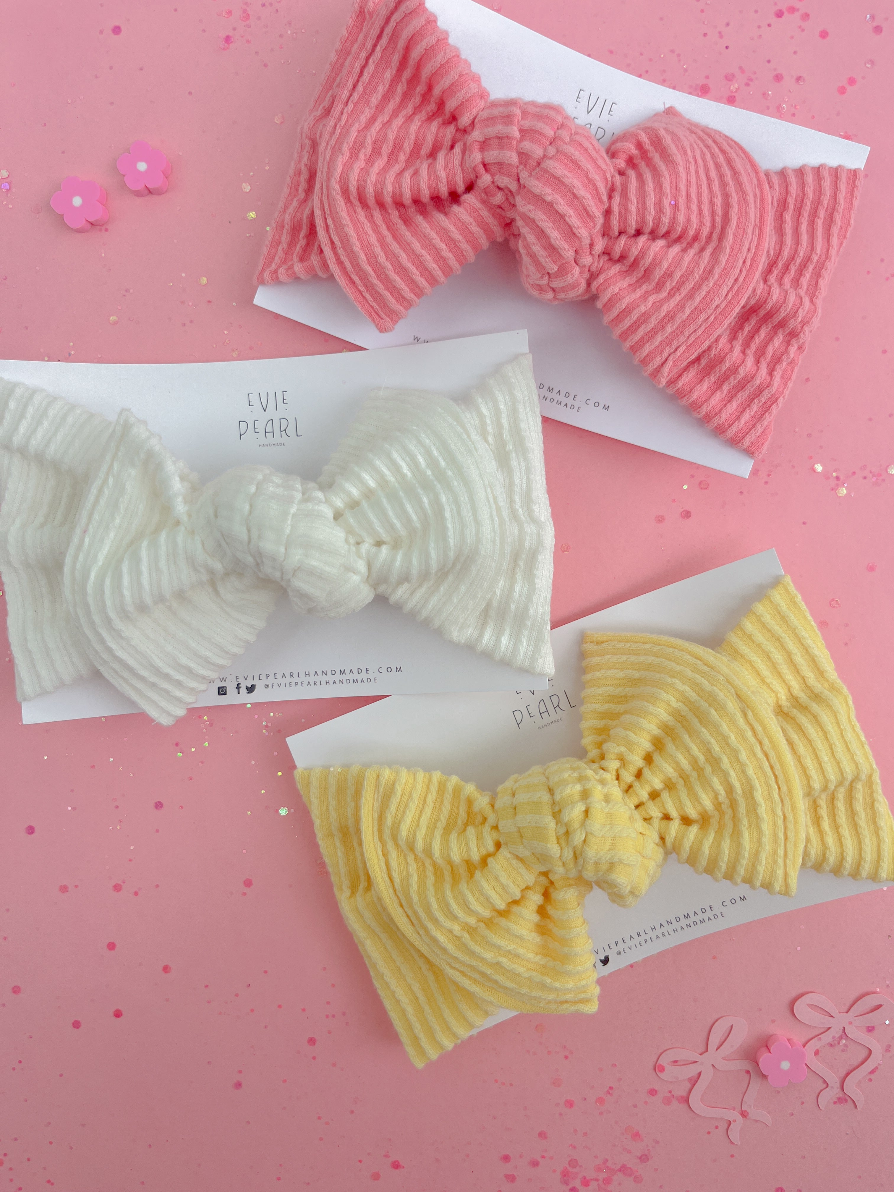 Sunkist Coral Baby Bow Turban