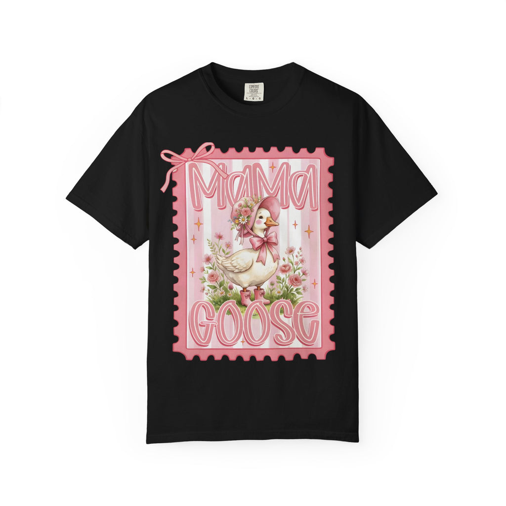 Mama Goose T-Shirt — Vintage Pink Nursery Illustration Tee