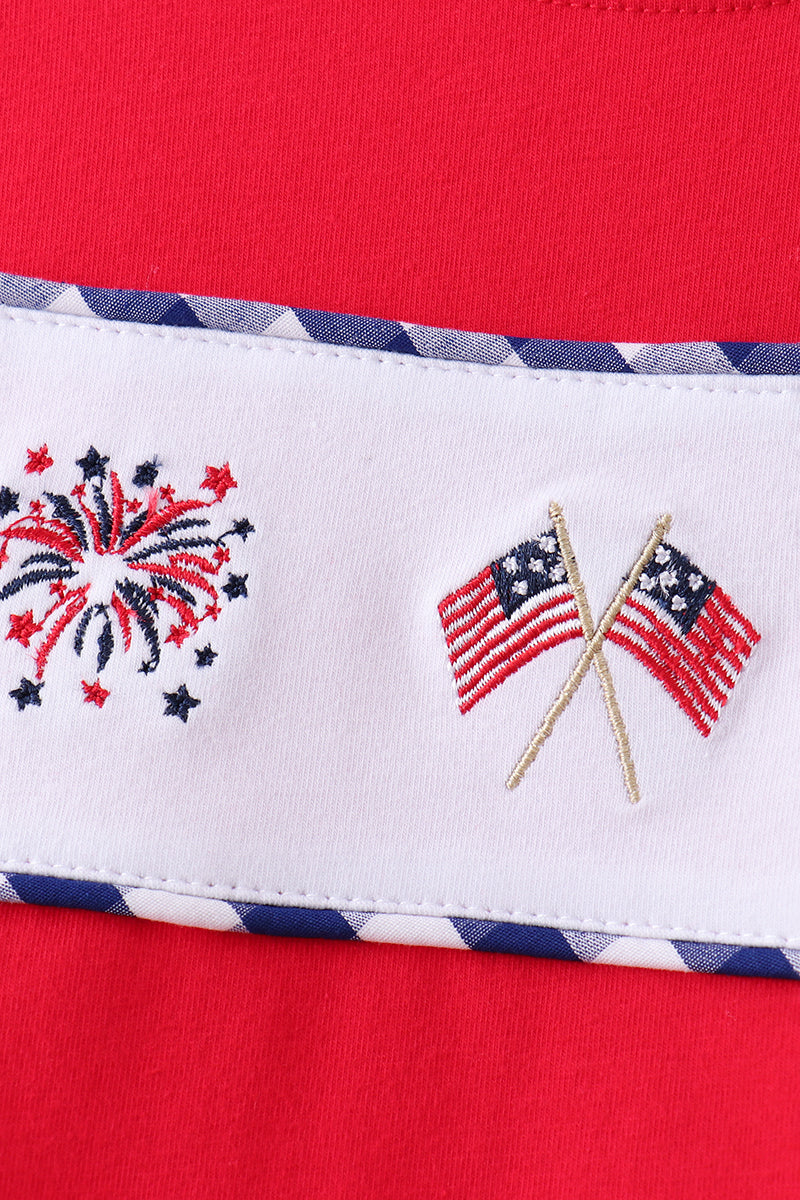 Red, White and Blue Shorts Set