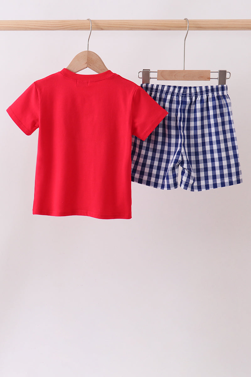 Red, White and Blue Shorts Set