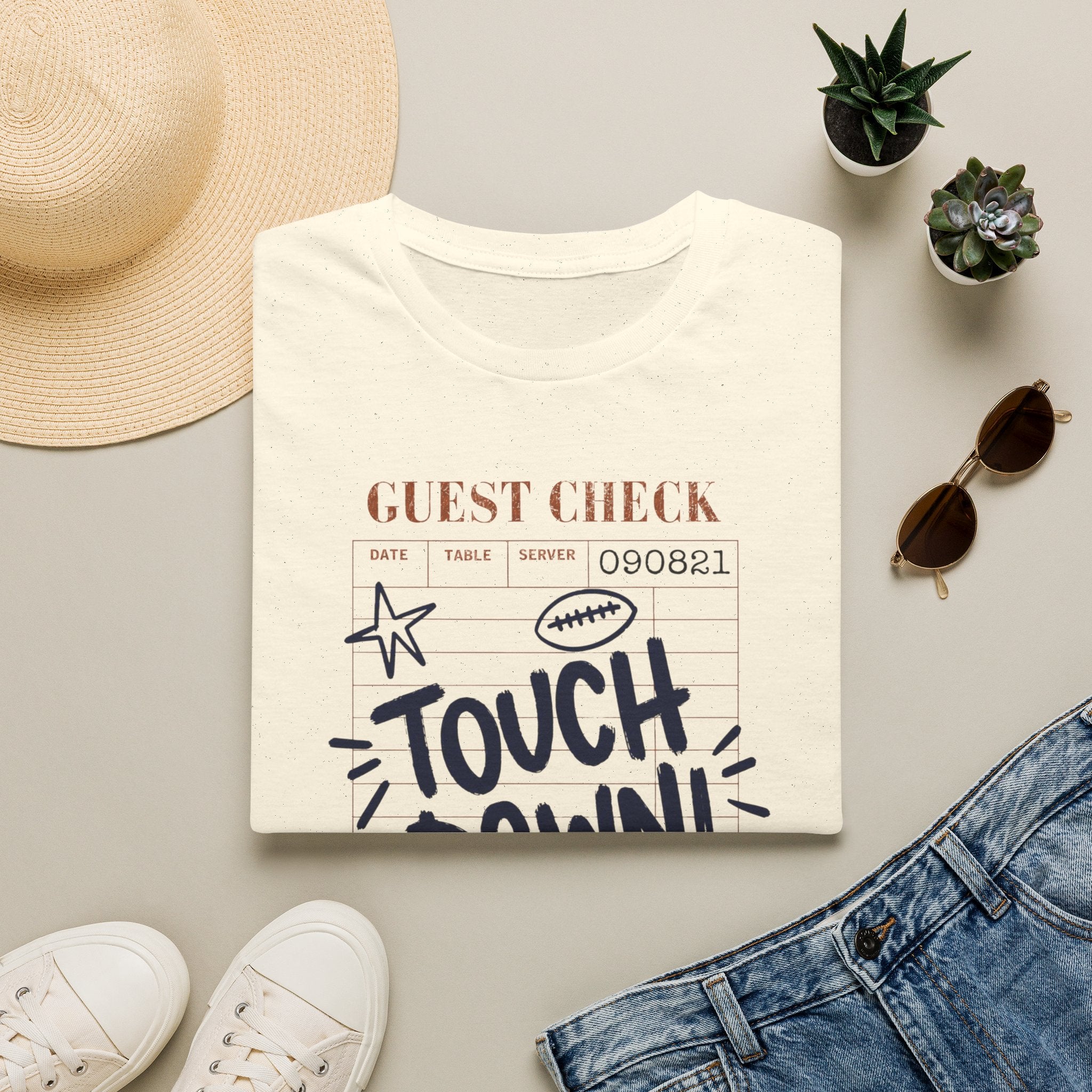 Touchdown Guest Check T-Shirt — Football Game Day Tee