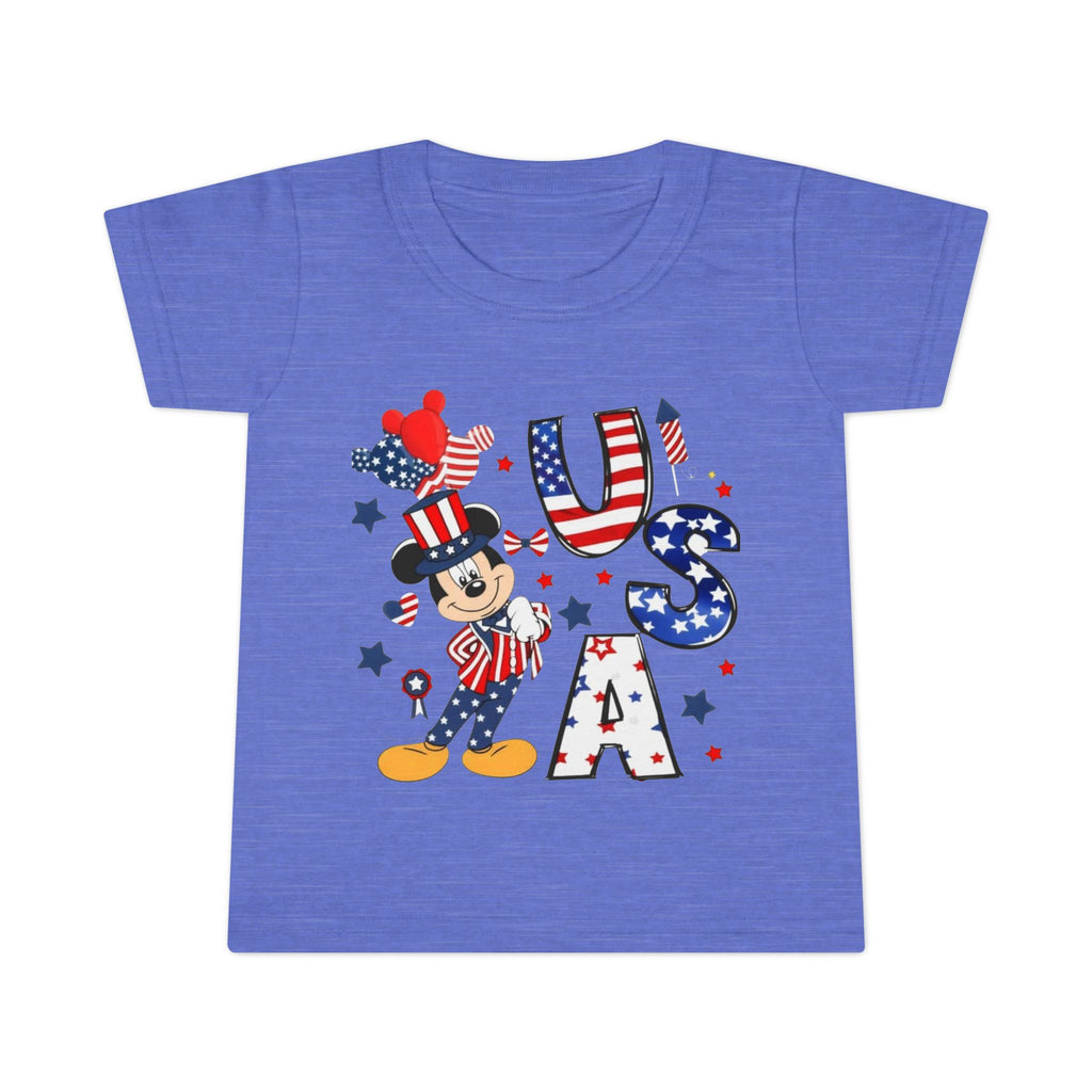 Patriotic Toddler T-Shirt — USA Stars & Stripes (Mouse)