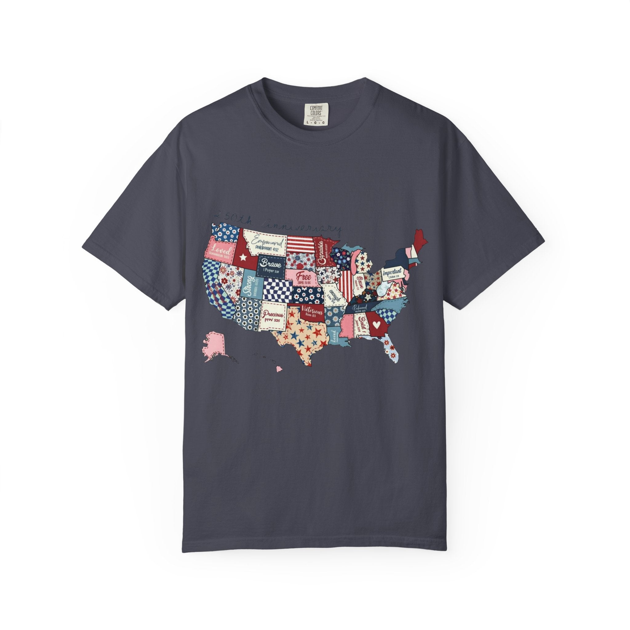 Comfort Colors- Patchwork USA Map T-Shirt