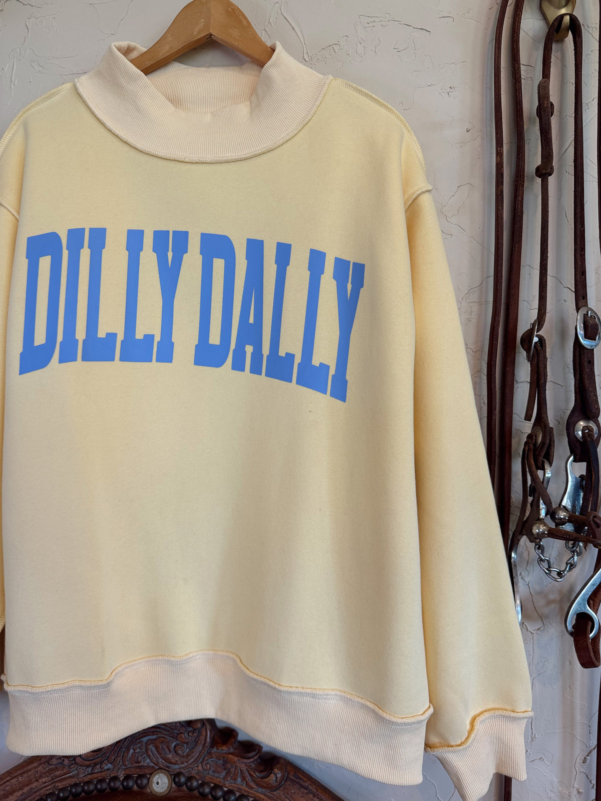 The Dillydally Mock Neck Sweatshirt