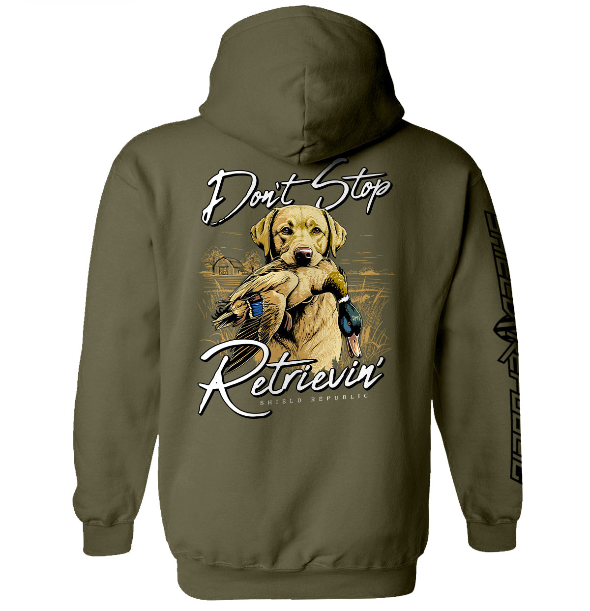 Don't Stop Retrievin (Yellow Lab)