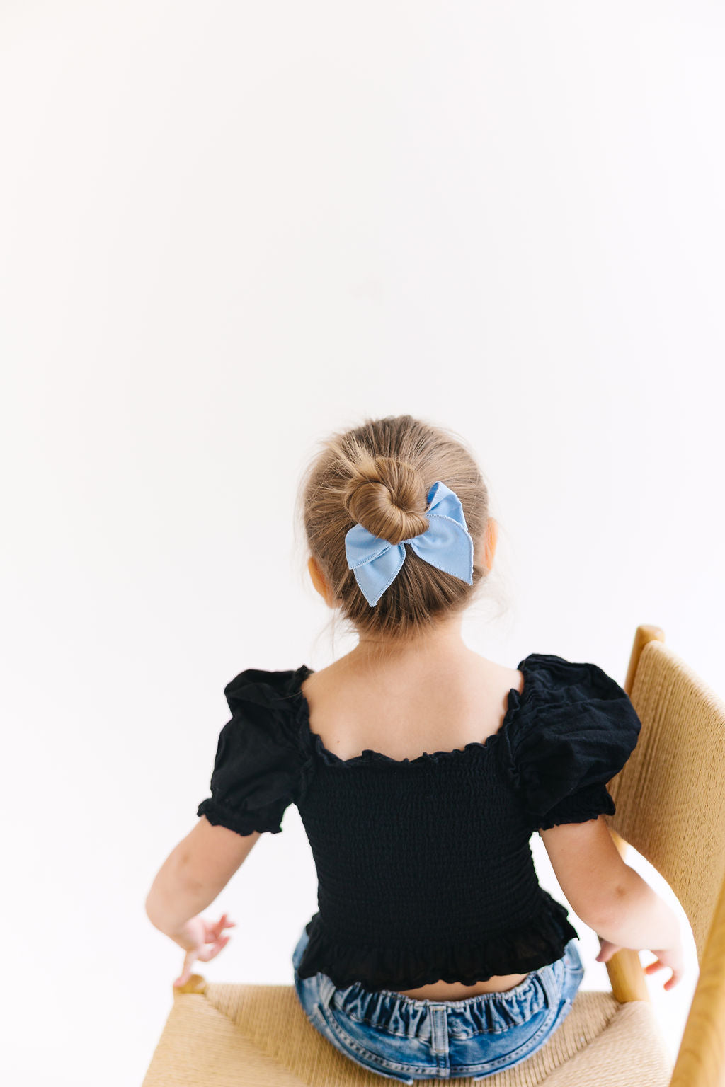 White Solid Small Bow