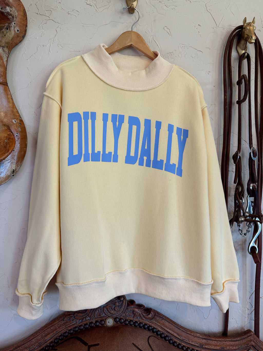 The Dillydally Mock Neck Sweatshirt