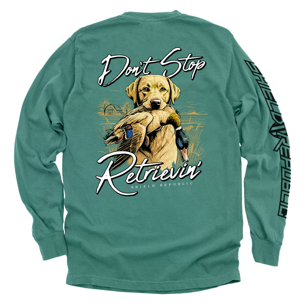 Don't Stop Retrievin (Yellow Lab)