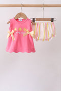 You're My Sunshine Bow Stripe Bloomer Set