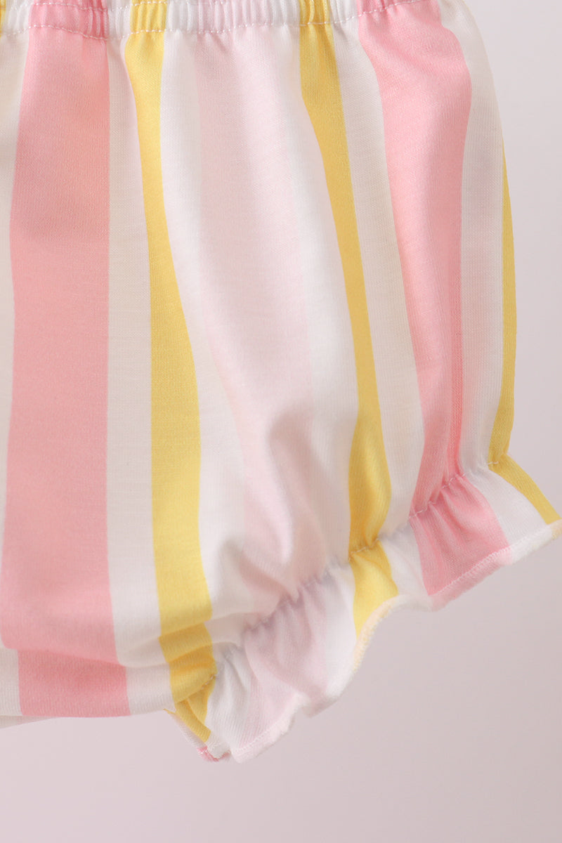 You're My Sunshine Bow Stripe Bloomer Set