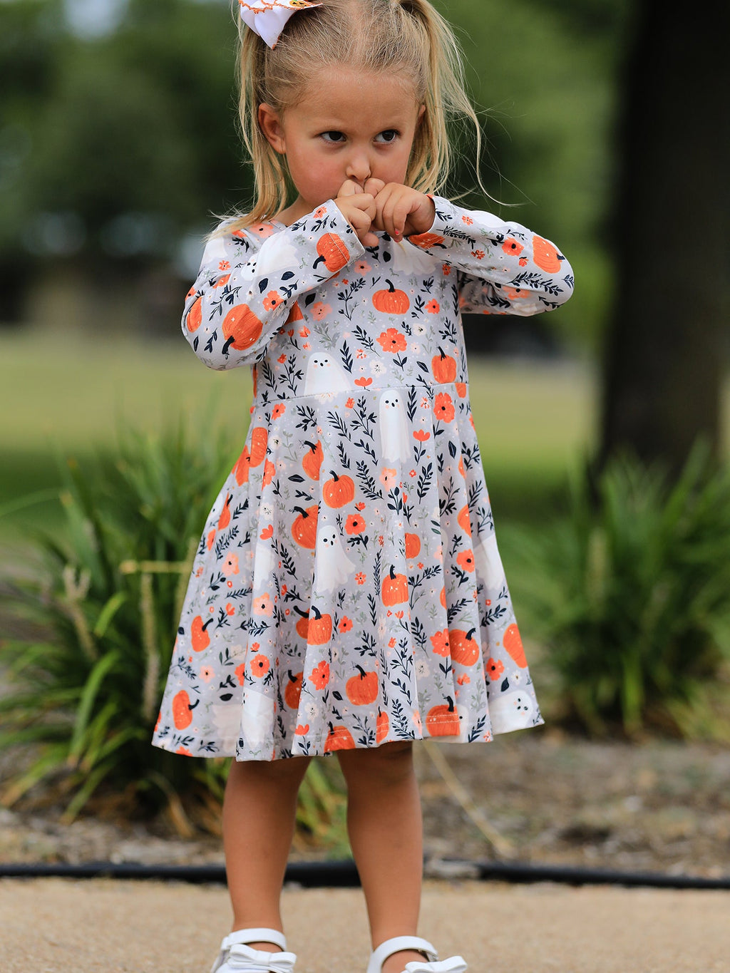 Boo-tiful Pumpkin Twirl Dress