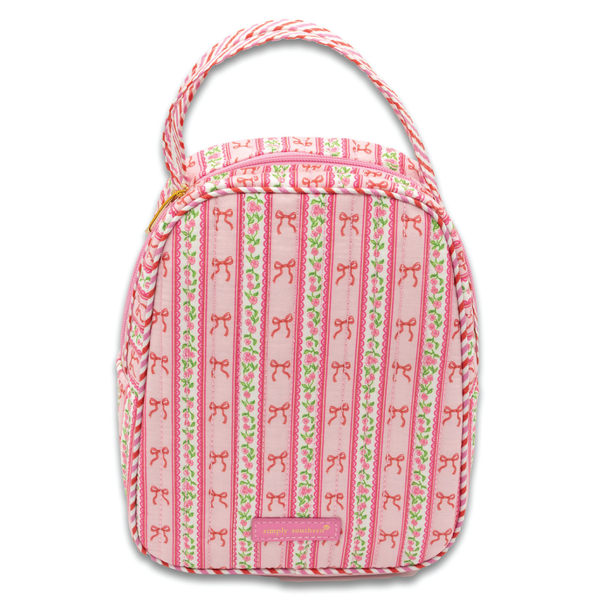 Simply Southern® Quilted Lunch Tote: Pink Bow