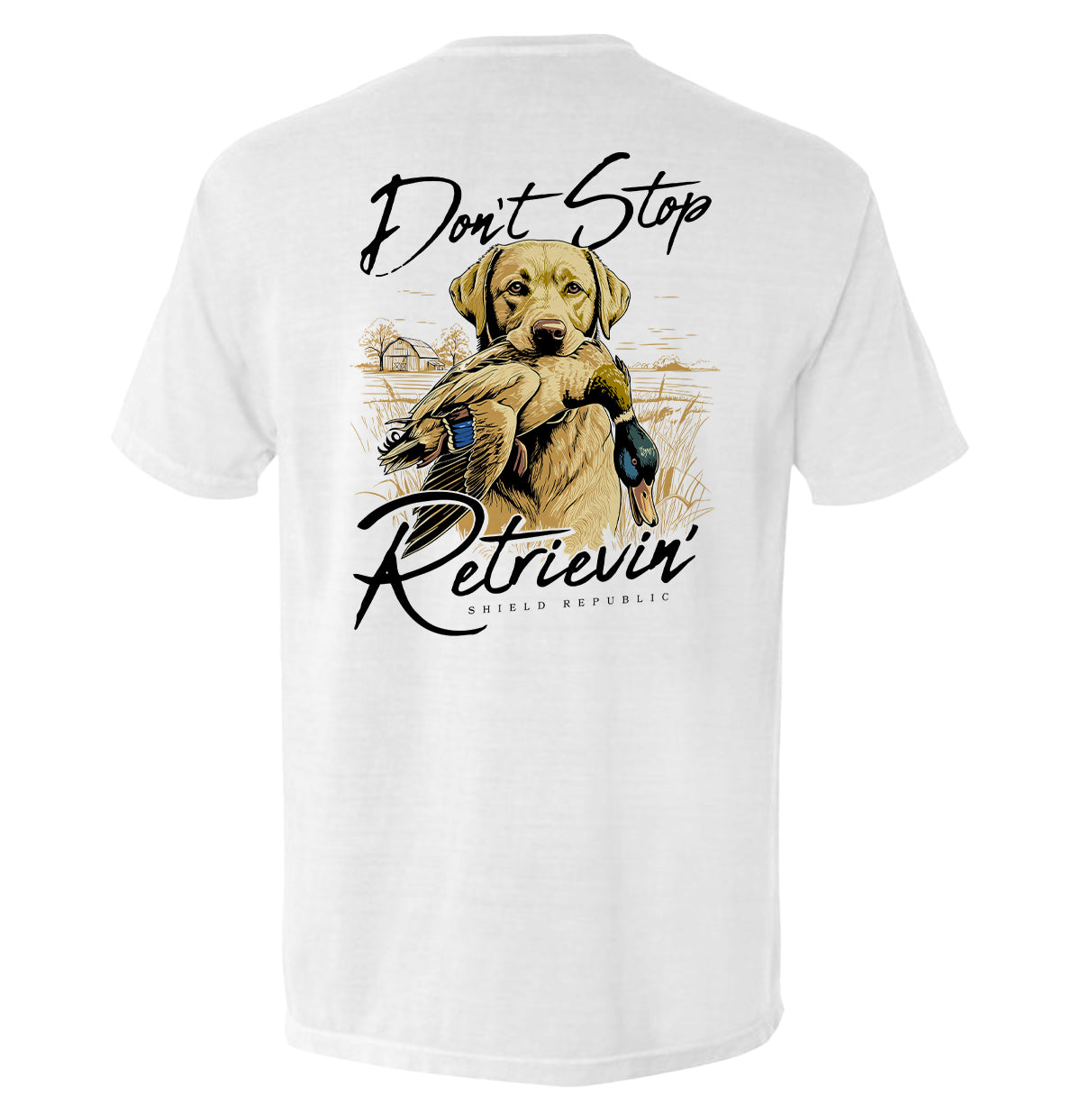 Don't Stop Retrievin (Yellow Lab)