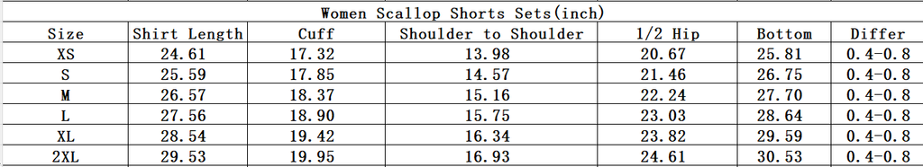 Easy Breezy Scalloped Shorts Set