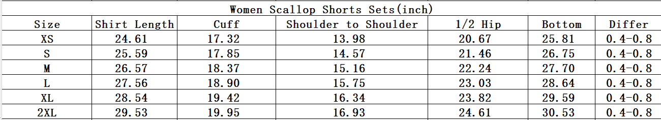 Easy Breezy Scalloped Shorts Set